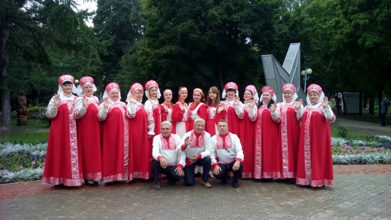 выступление хора в парке культуры г.Альметьевск