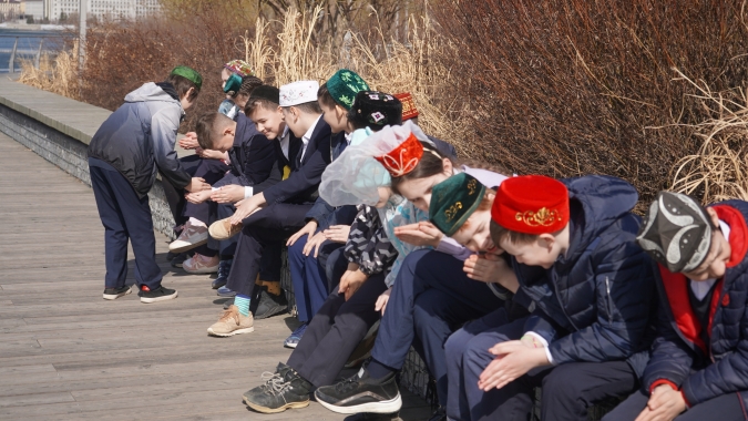 Ребята поиграли в традиционные татарские игры