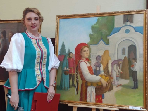 Презентацию по выставке провела директор Краеведческого музея Аксубаевского района Наталия Куштукова