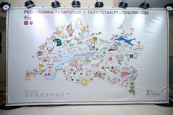 Вышитая карта Республики Татарстан