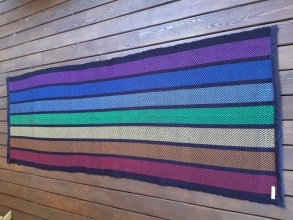 Разноцветный коврик 80х200,из трикотажной пряжи, саржевое переплетение 