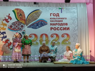 участие в районном конкурсе   среди театральных коллективов. Спектакль "Тол хатыннар, тол кызлар" Саид Шакуров.